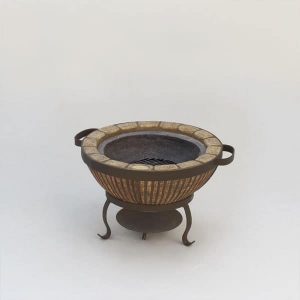 Bonfire Bowl 610 Stripe Smooth Inner – Mild Steel Trim