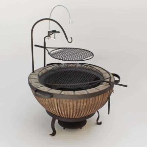 Bonfire Bowl 730 Stripe Smooth Inner – Mild Steel Trim