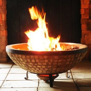 Bonfire Bowl 1100 Mosaic Tiled Inner – Mild Steel Trim