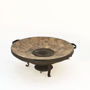 Bonfire Clay Slab 1000 Mosaic – Mild Steel Trim