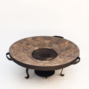 Bonfire Slab 1200 Mosaic – Mild Steel Trim