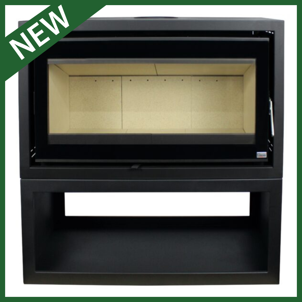 Northern Flame Kenna 100 Freestanding with Wood Box Stand-1