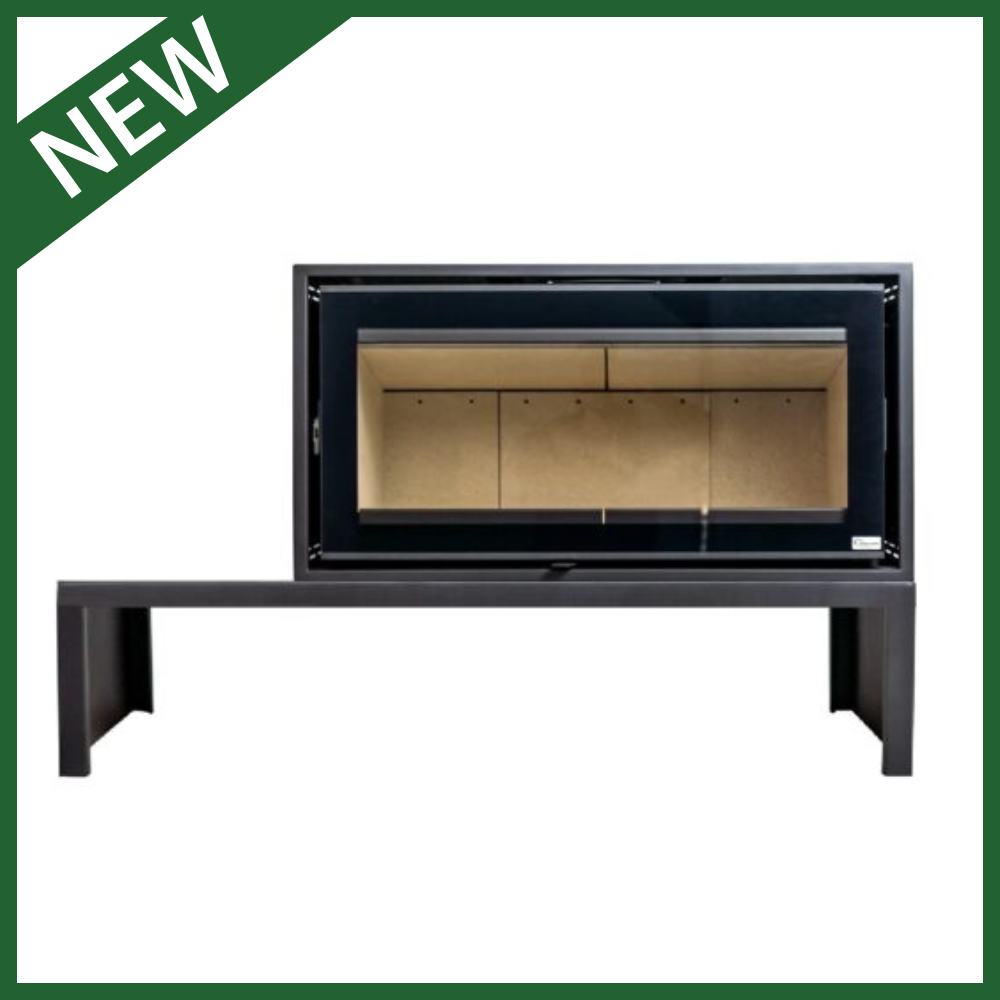 Northern Flame Kenna 100 Freestanding with Wood Box Stand-11