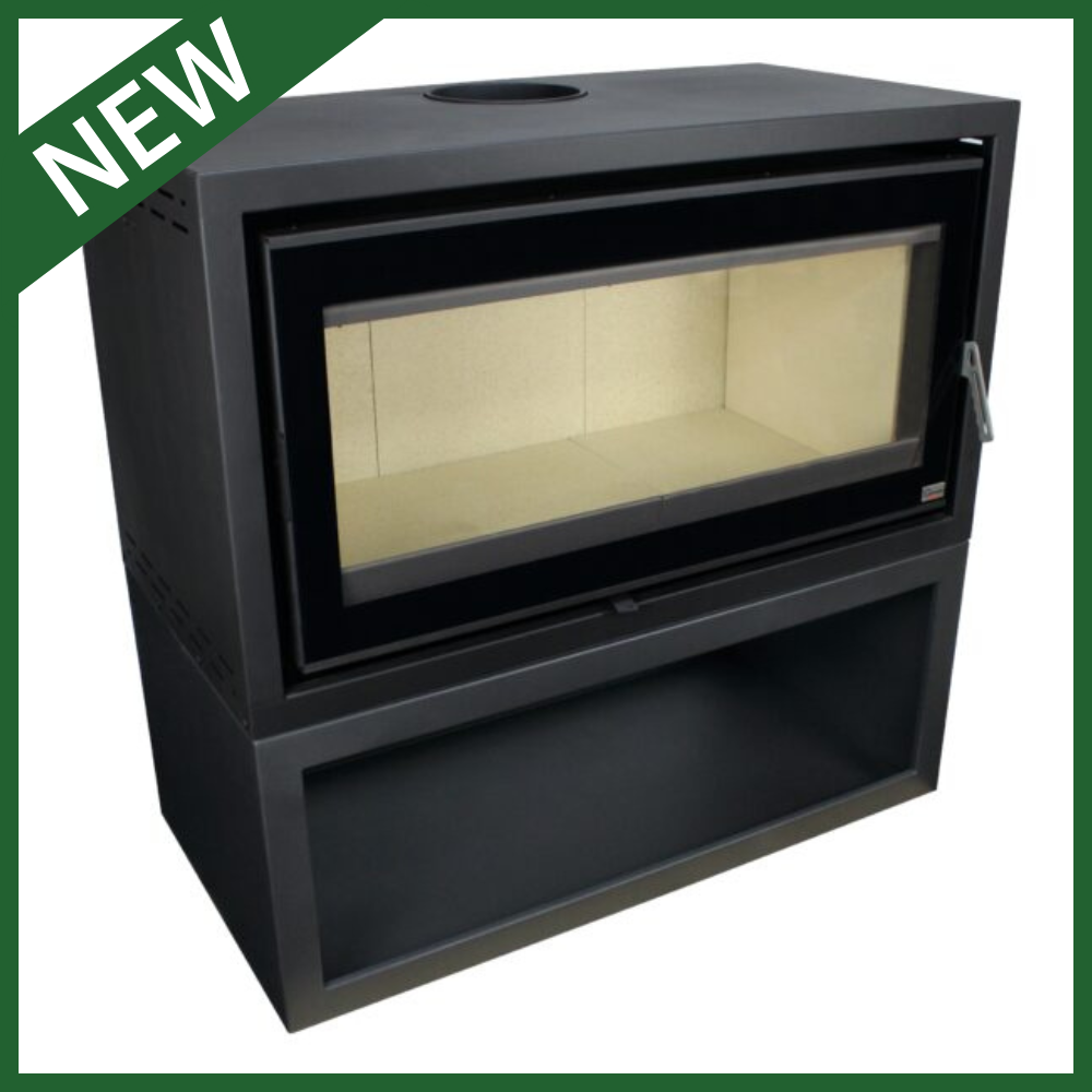 Northern Flame Kenna 100 Freestanding with Wood Box Stand-4
